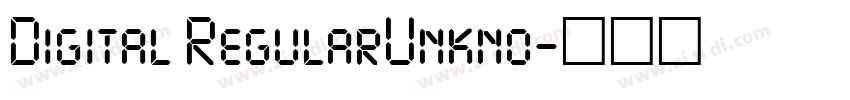 Digital RegularUnkno字体转换